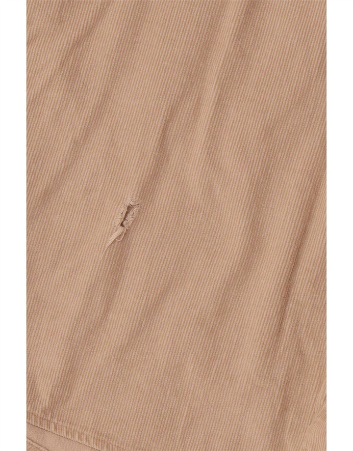 COTTON CLUB Herre fløjlsskjorte Stor beige bomuld