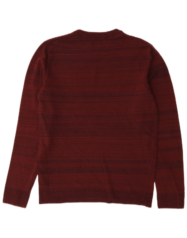 Jack & Jones Herre trøjetrøje med rund hals Medium Bourgogne nålestribet bomuld
