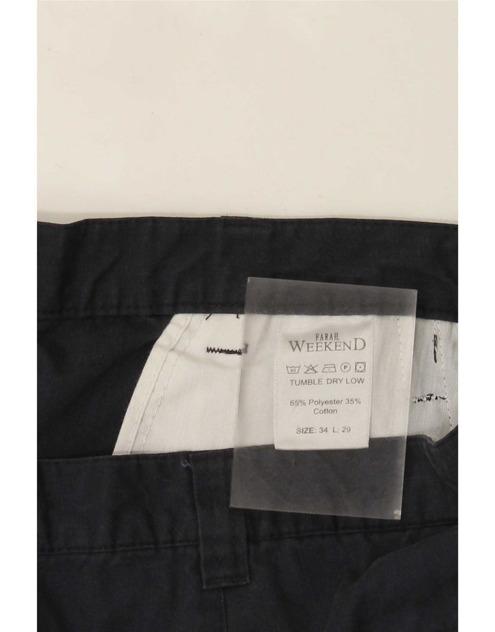 Farah Herre Weekend Lige Chino Bukser W34 L29 Marineblå Polyester