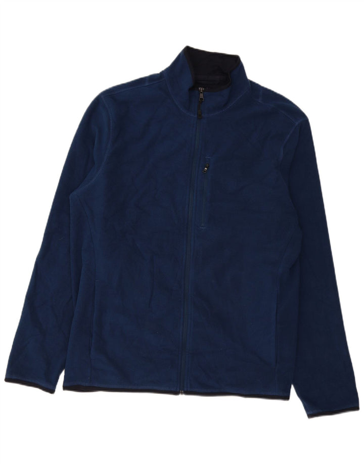 Marks & Spencer Herre Fleecejakke UK 42 XL Navy Blue Polyester