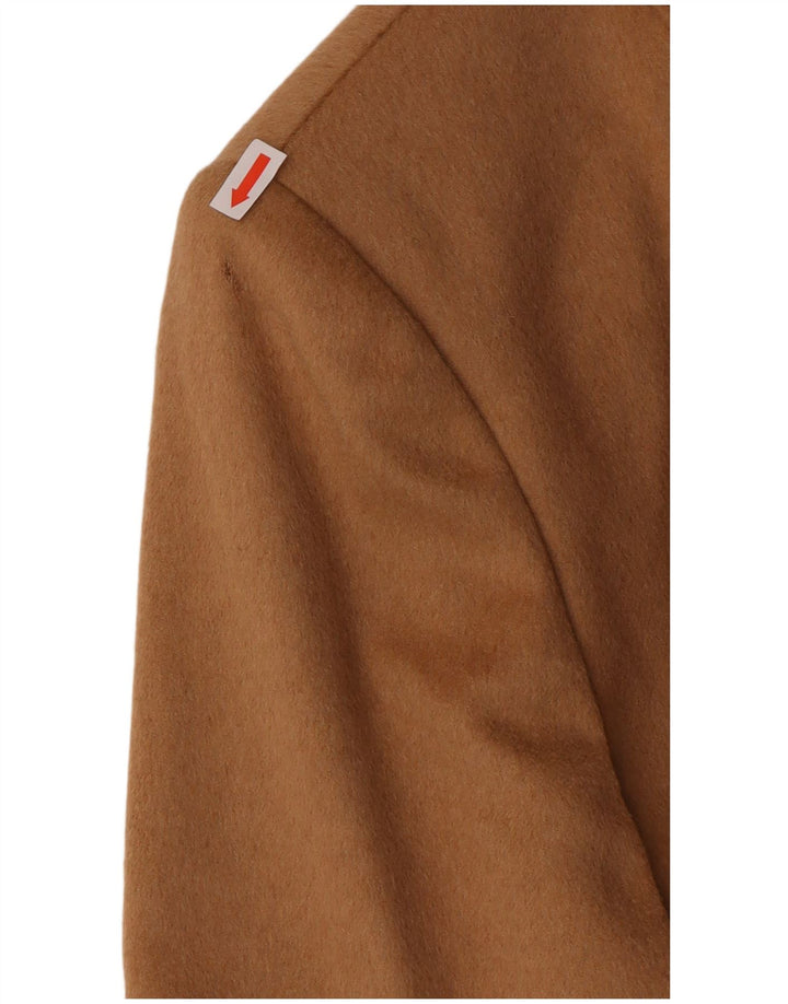 MAX MARA Dame 4-knaps blazerjakke UK 14 Large Beige Camelhair Classic