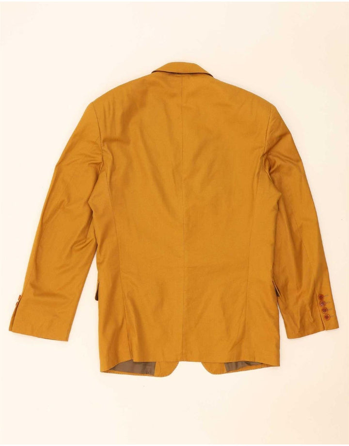 Vintage Herre 2-knap 2-delt jakkesæt IT 48 Medium W32 L32 Gul Bomuld