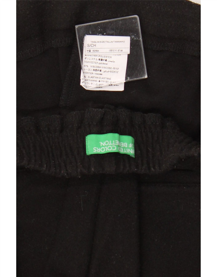 Benetton Womens træningsdragt Bukser UK 10 Small Black Polyester