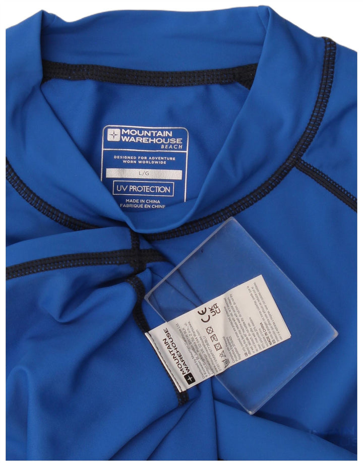Mountain Warehouse Herre UV Shield T-Shirt Top Stor Blå Polyester