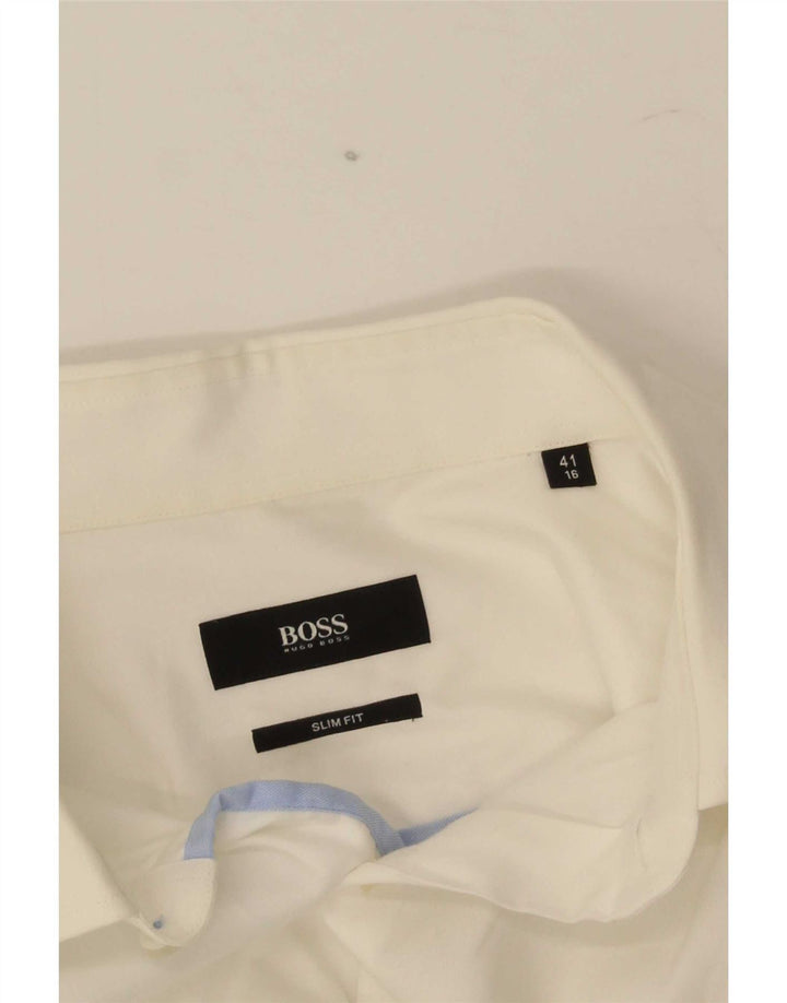 Hugo Boss Herre Slim Fit skjorte str. 16 Large White