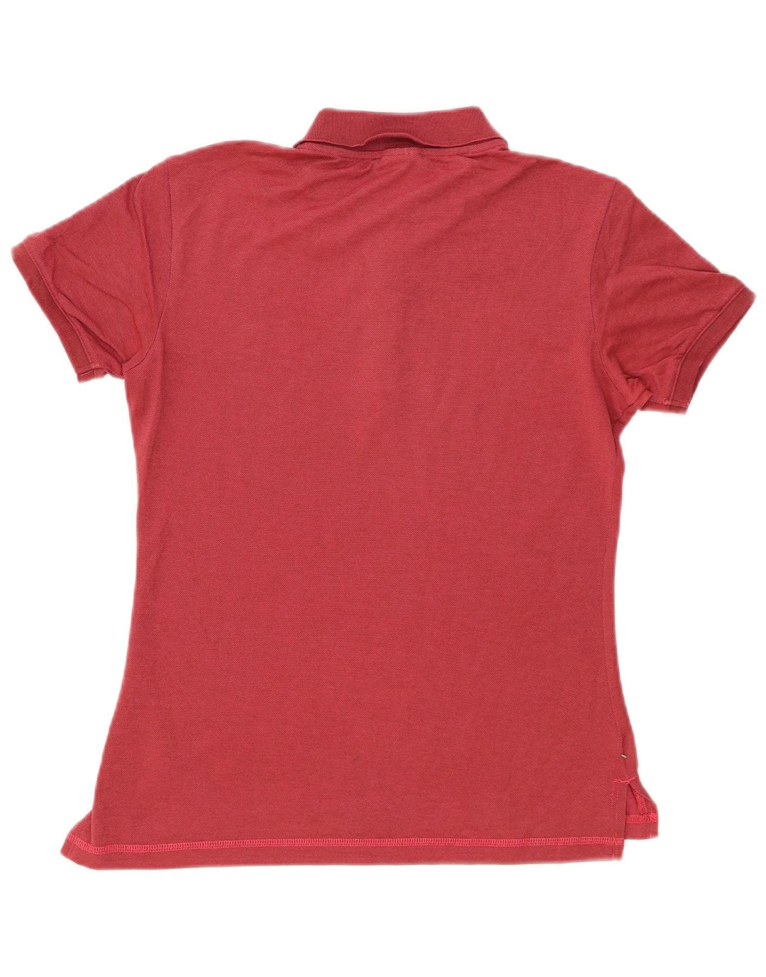 Champion Dame Polo Shirt UK 12 Medium Rød Bomuld