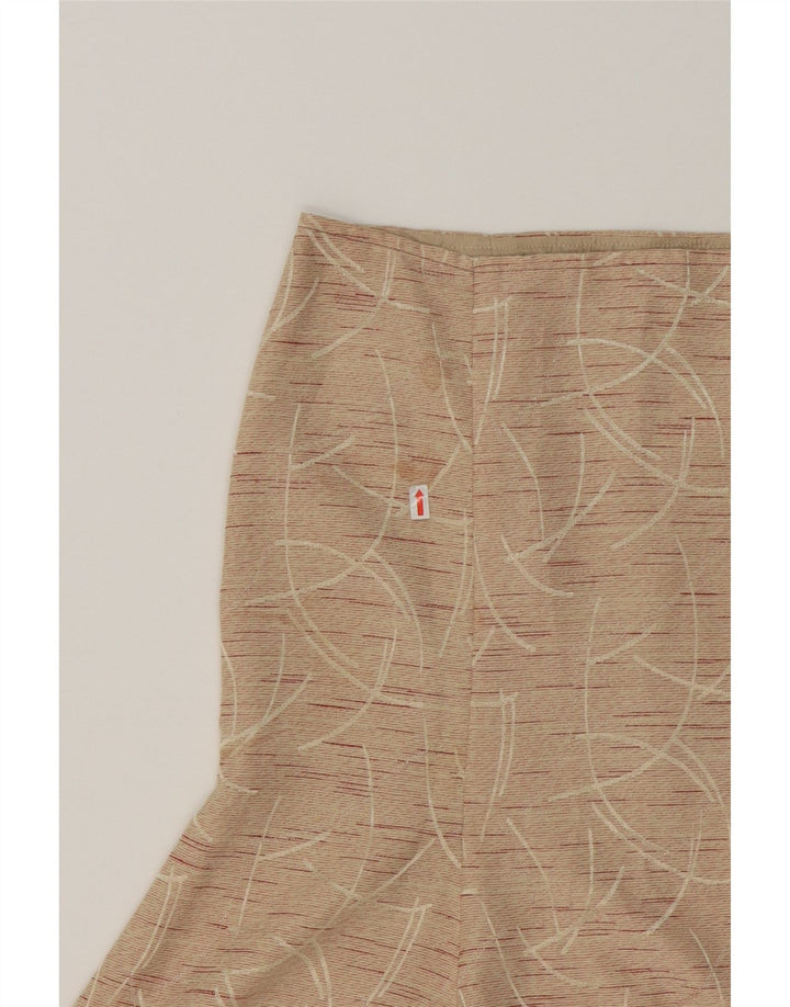 VINTAGE Womens Abstract Pattern Trumpet Skirt W30 Medium Beige Vintage Vintage and Second-Hand Vintage from Messina Hembry 