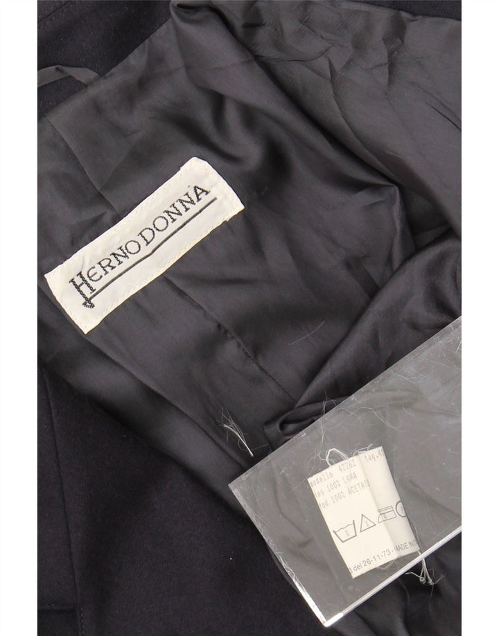 HERNO DONNA Womens 2 Button Blazer Jacket IT 48 XL Navy Blue Wool Vintage Herno Donna and Second-Hand Herno Donna from Messina Hembry 