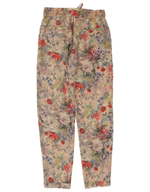Zara koniske Chinobukser til kvinder XS W24 L27 Flerfarvet blomster