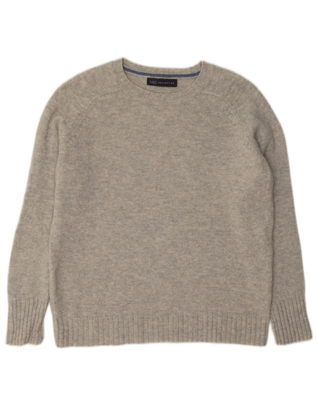 Marks & Spencer Dame Boat Neck Jumper Sweater UK 12 Medium Blue Flecked