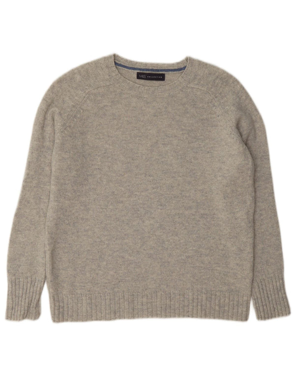 Marks & Spencer Dame Boat Neck Jumper Sweater UK 12 Medium Blue Flecked