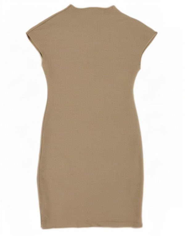 Zara Womens Bodycon Dress UK 8 Small Grey Viscose