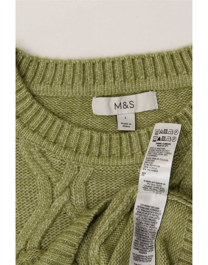 Marks & Spencer Dame Vest Tank Top UK 16 Large Green Polyester