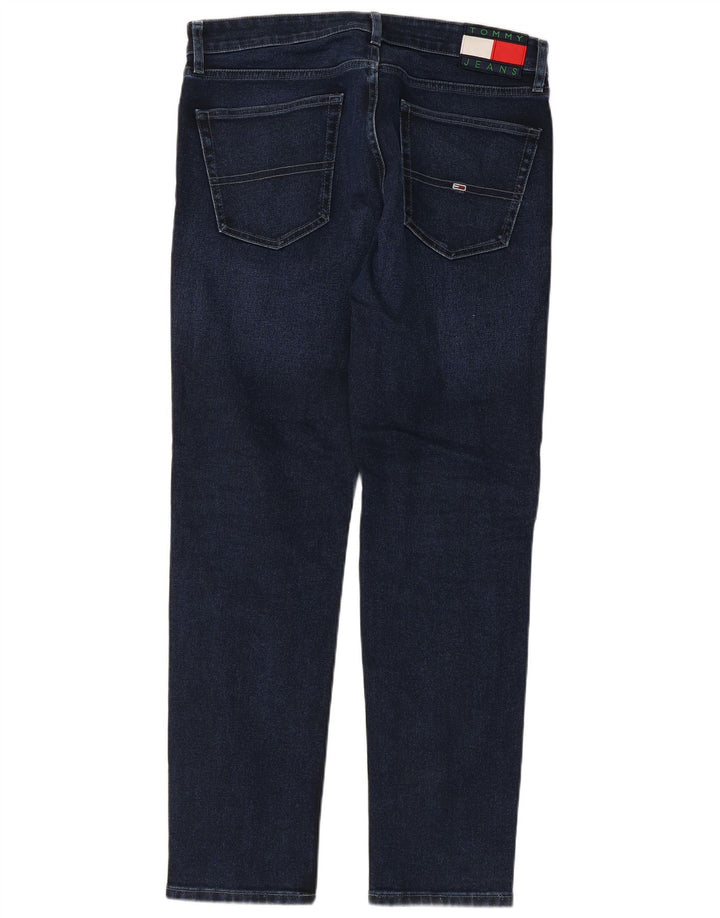 Tommy Hilfiger Herre Slim Jeans W32 L32 Blå Bomuld