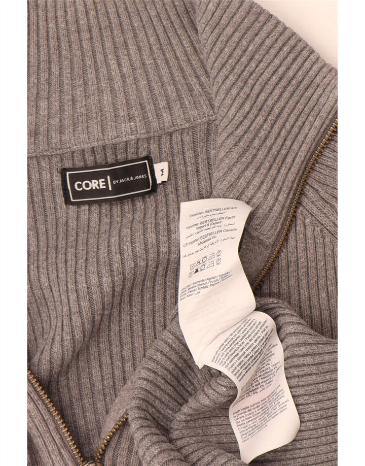 Jack & Jones herre cardigan sweater mellemgrå bomuld
