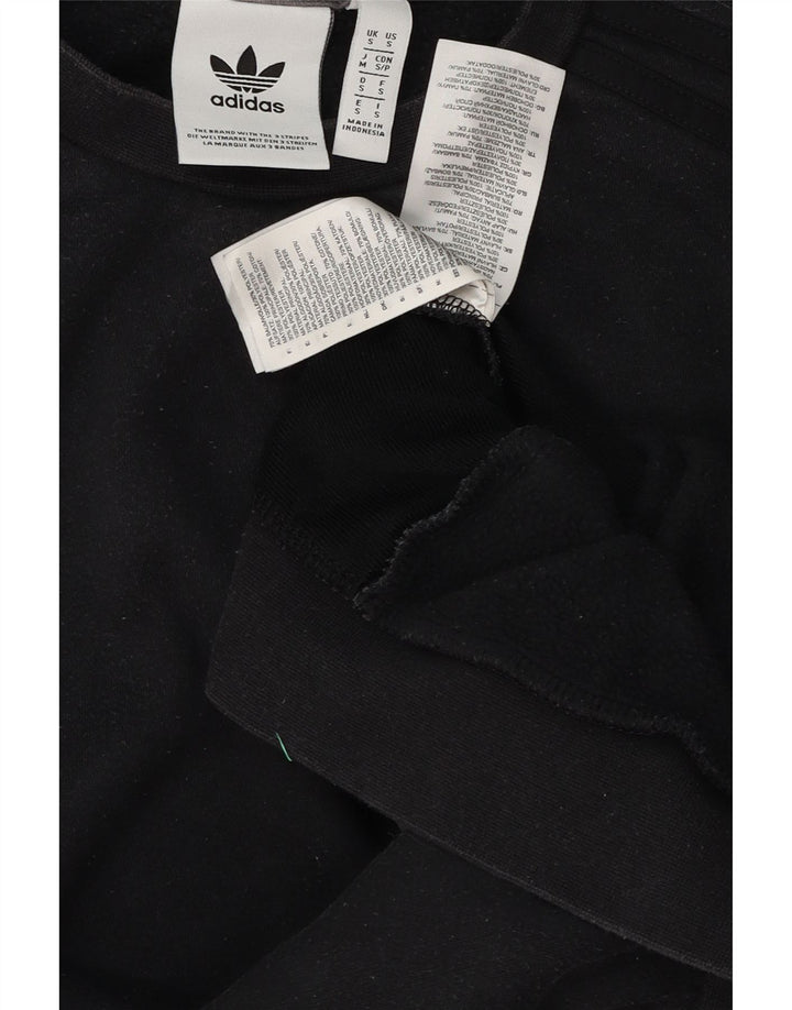 Adidas Herre Sweatshirt Jumper Small Black Colourblock Bomuld