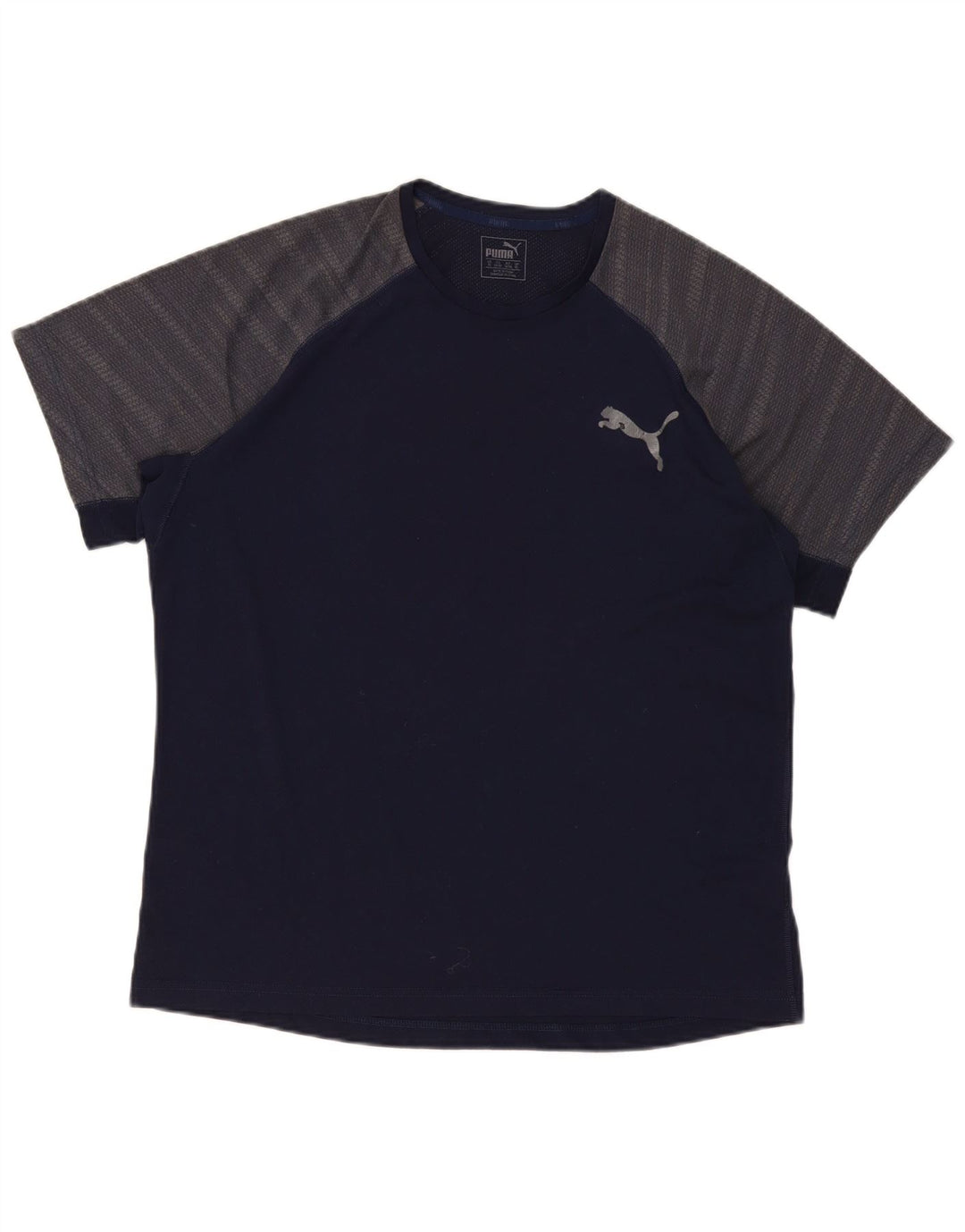 Puma Herre T-Shirt Top XL Marineblå Colourblock Polyester