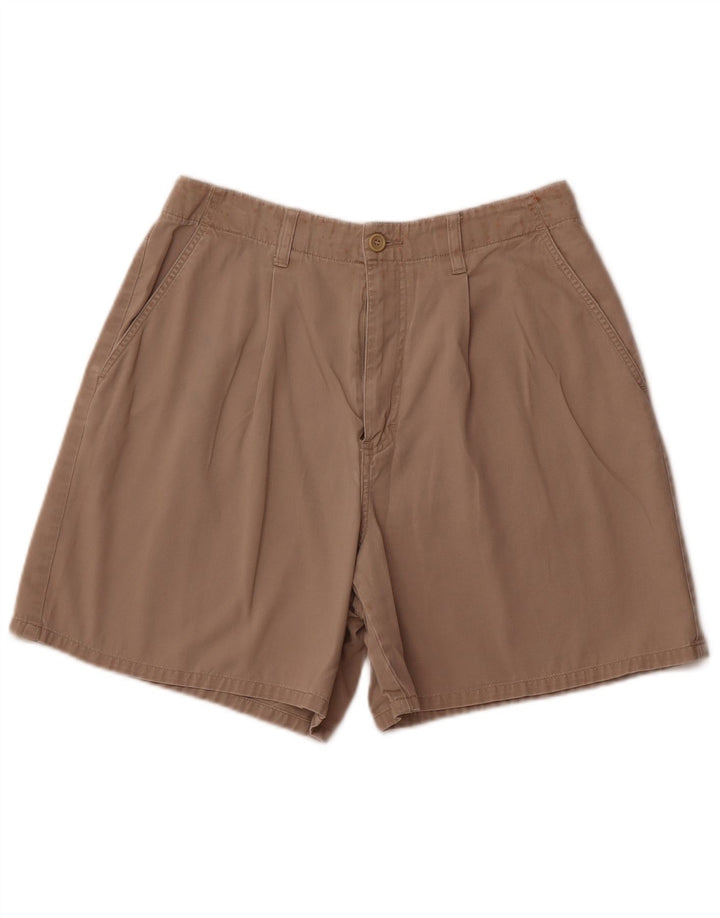 EDDIE BAUER kvinders højtaljede chinoshorts US 12 Large W30 Beige