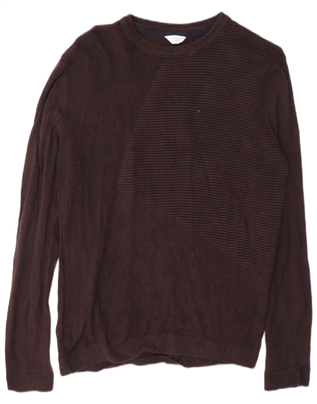 Jack & Jones Herre Core Regular Fit Boat Neck Jumper Sweater Medium Burgundy