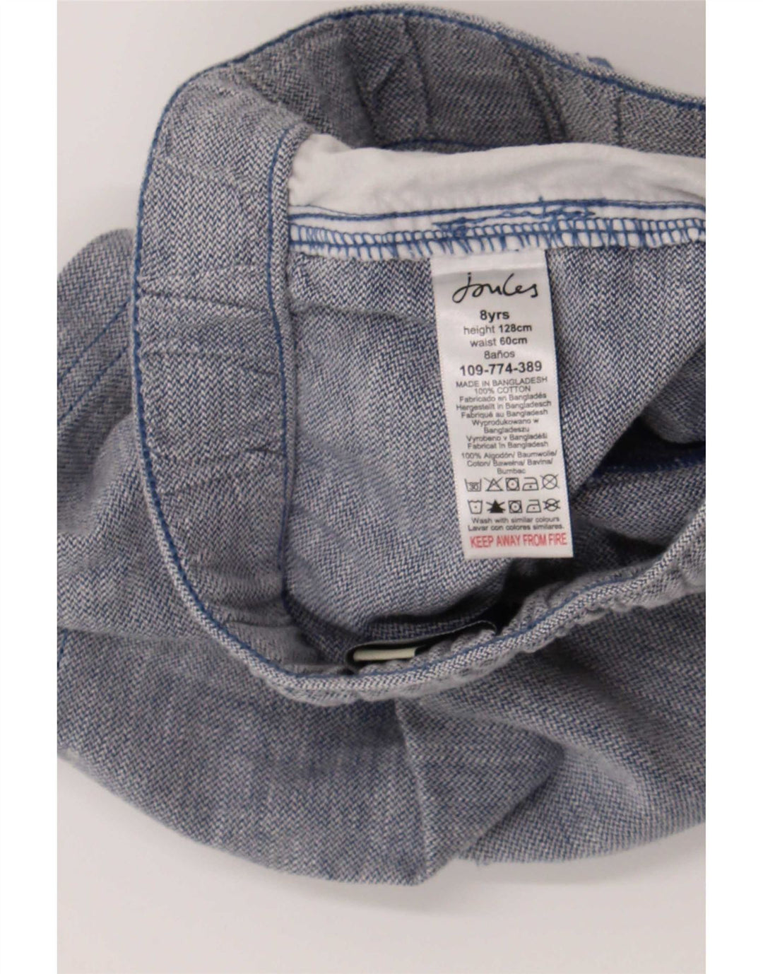 Joules Boys Chino Shorts 7-8 år W22 Blå Bomuld