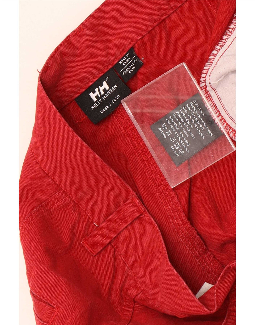 Helly Hansen Herre Chino Shorts EU 50 Large W32 Rød Bomuld
