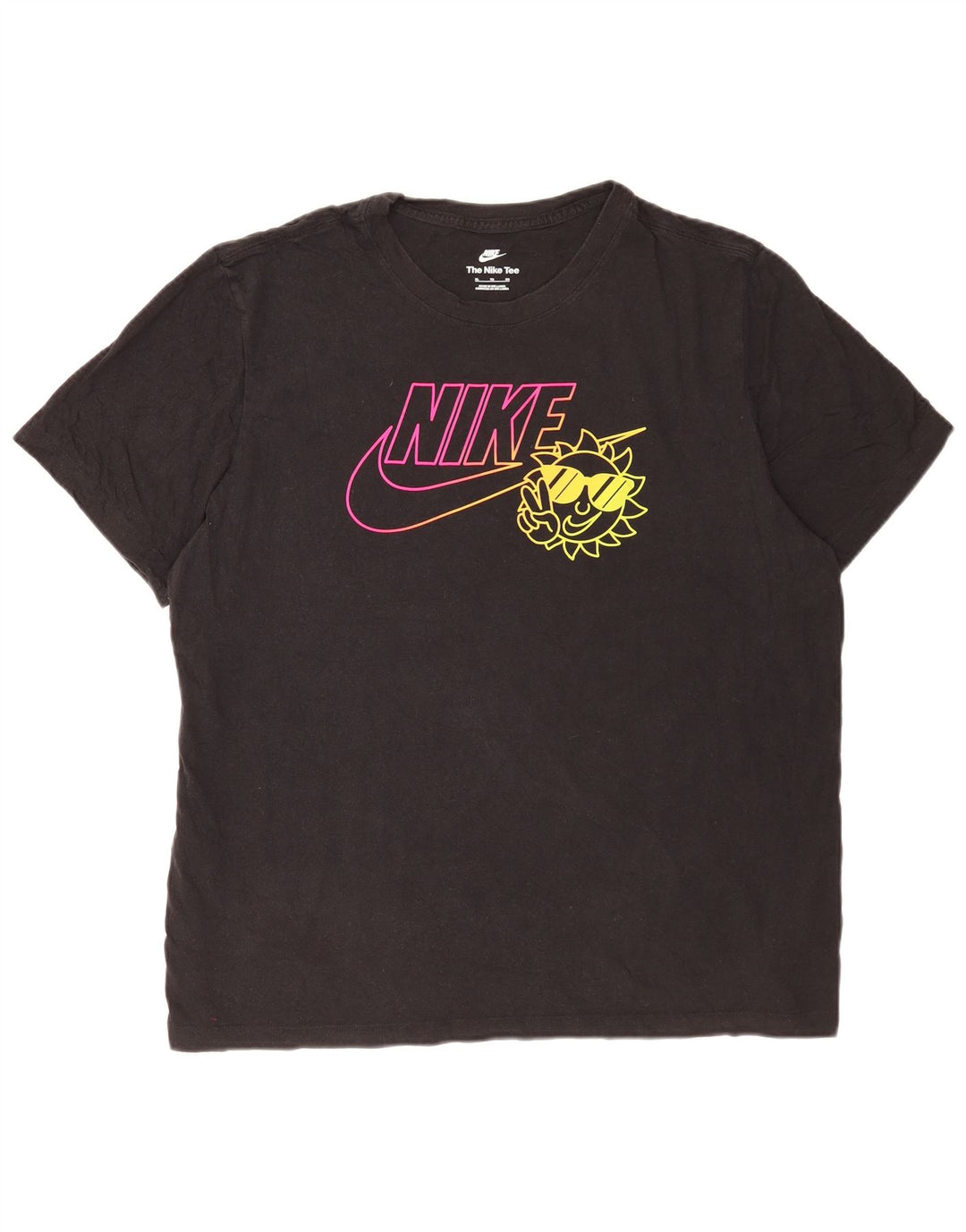 Nike grafisk T-shirt top til mænd XL sort bomuld