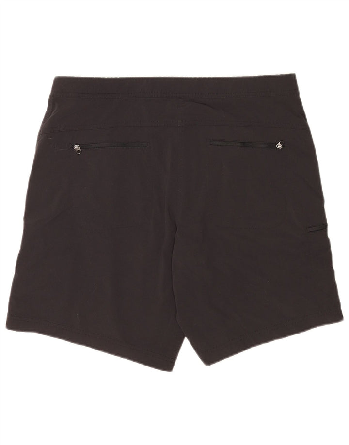L.L.Bean Dame Cargo Shorts US 12 Large W34 Black Nylon