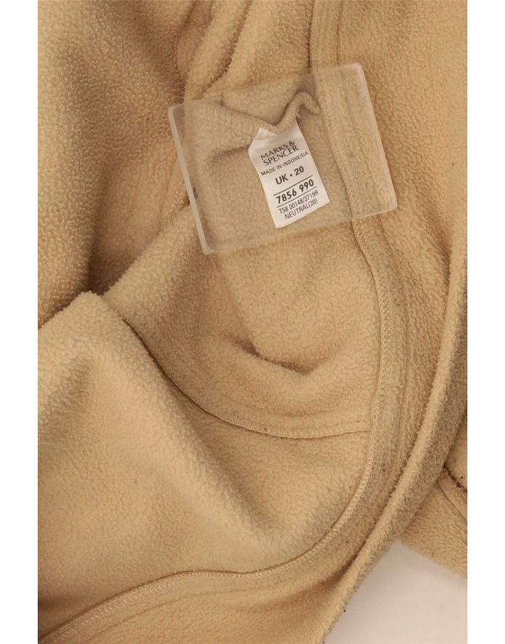 Marks & Spencer Fleecejakke til kvinder UK 20 2XL Beige Polyester