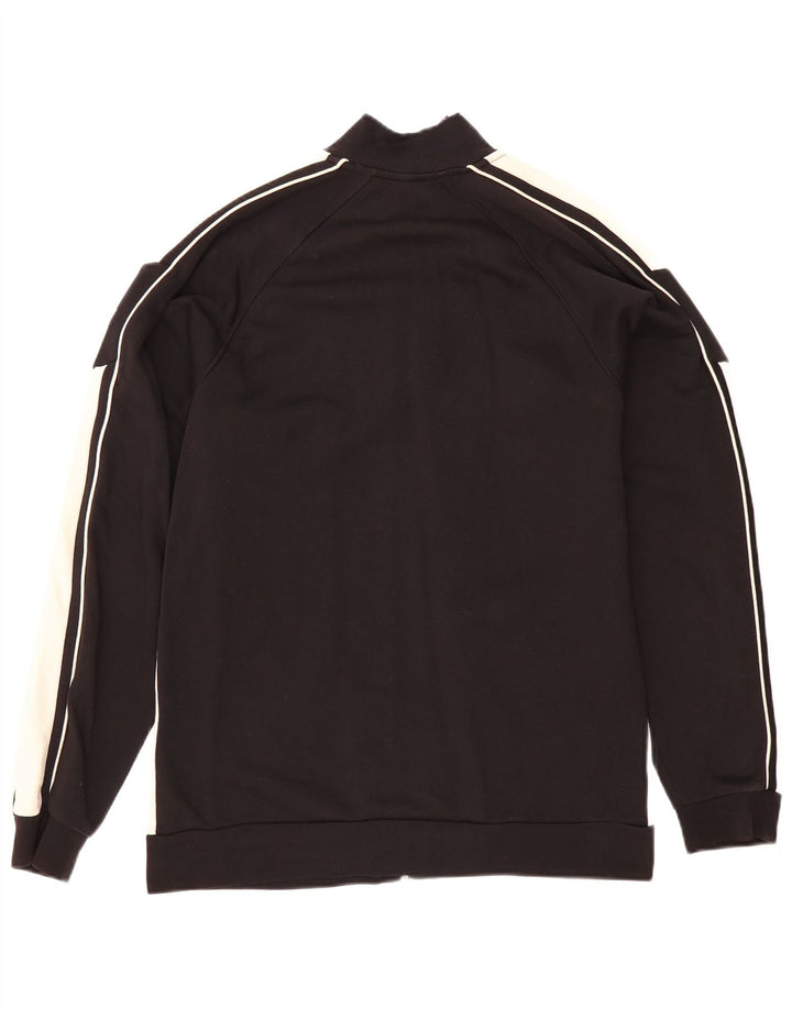 PUMA Boys Tracksuit Top Jacket 15-16 Years Black Colourblock Cotton