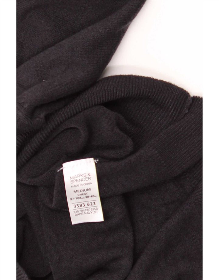Marks & Spencer Herre Blue Harbor V-hals sweater Medium Navy Akryl