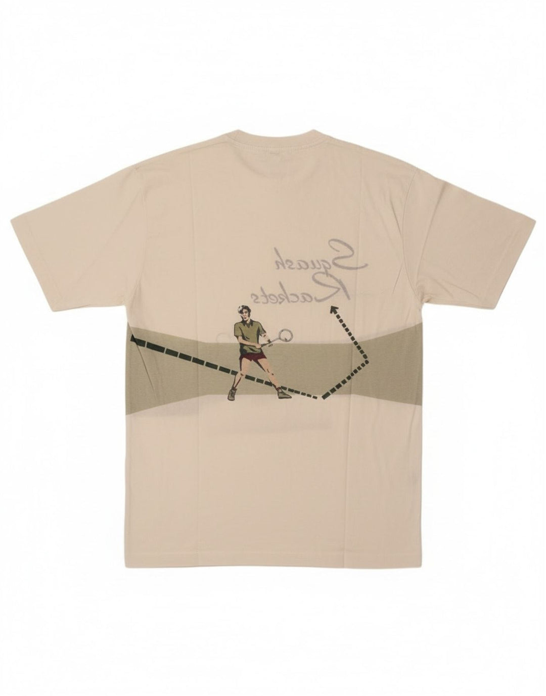 Cacharel Herre Grafisk T-Shirt Top Stor Hvid