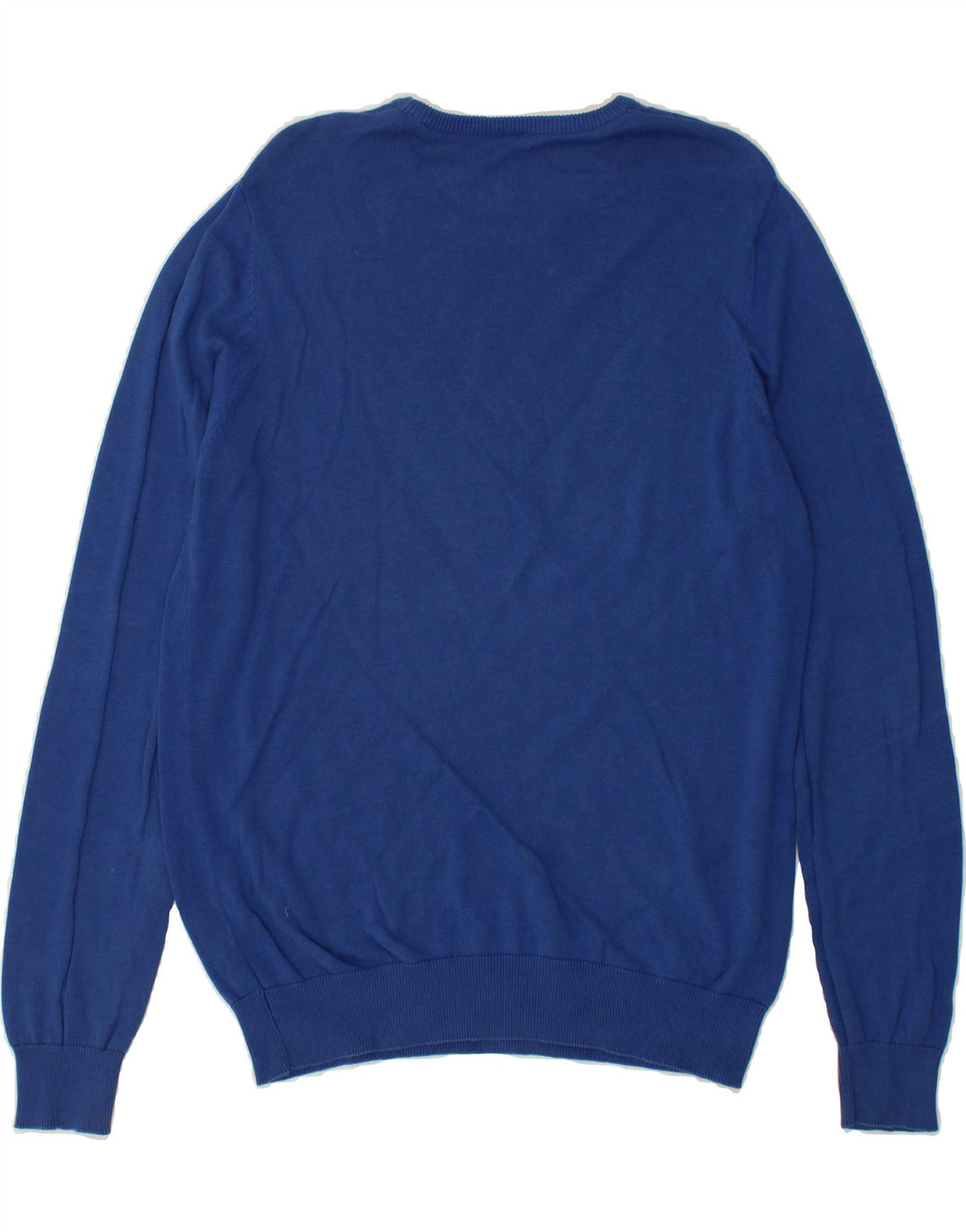 PIAZZA ITALIA Mens Crew Neck Jumper Sweater Medium Blue Vintage PIAZZA ITALIA and Second-Hand PIAZZA ITALIA from Messina Hembry 