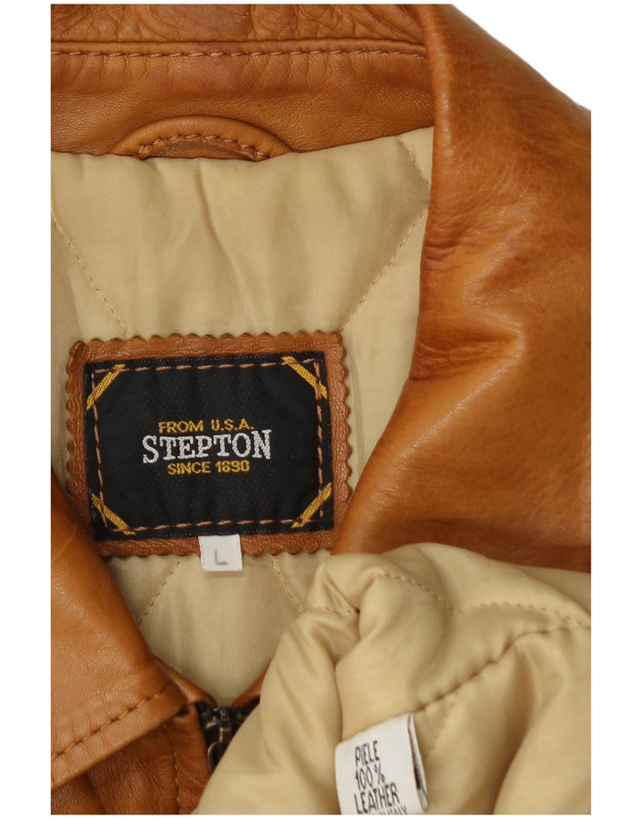 Vintage herre læderjakke UK 40 Stor brunt læder