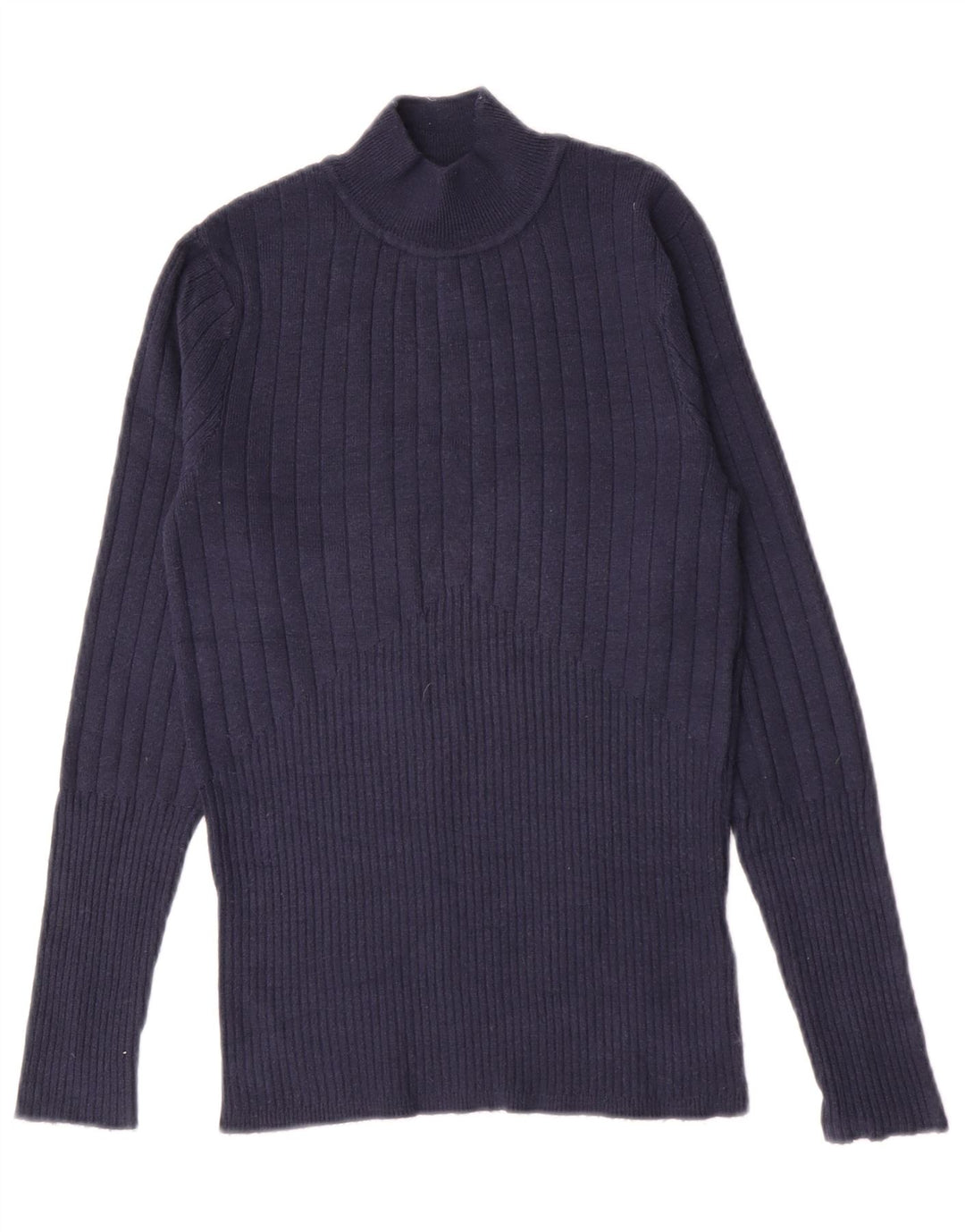 Marks & Spencer Dame Turtle Neck Jumper Sweater UK 10 Small Navy Blue