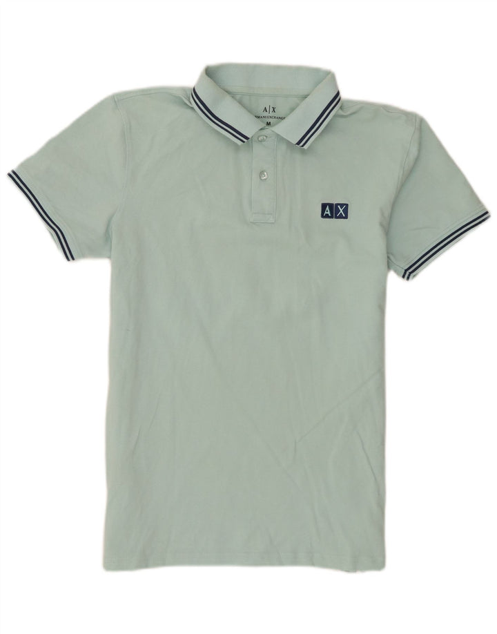 Armani Exchange Herre Polo Shirt Stor Blå Bomuld