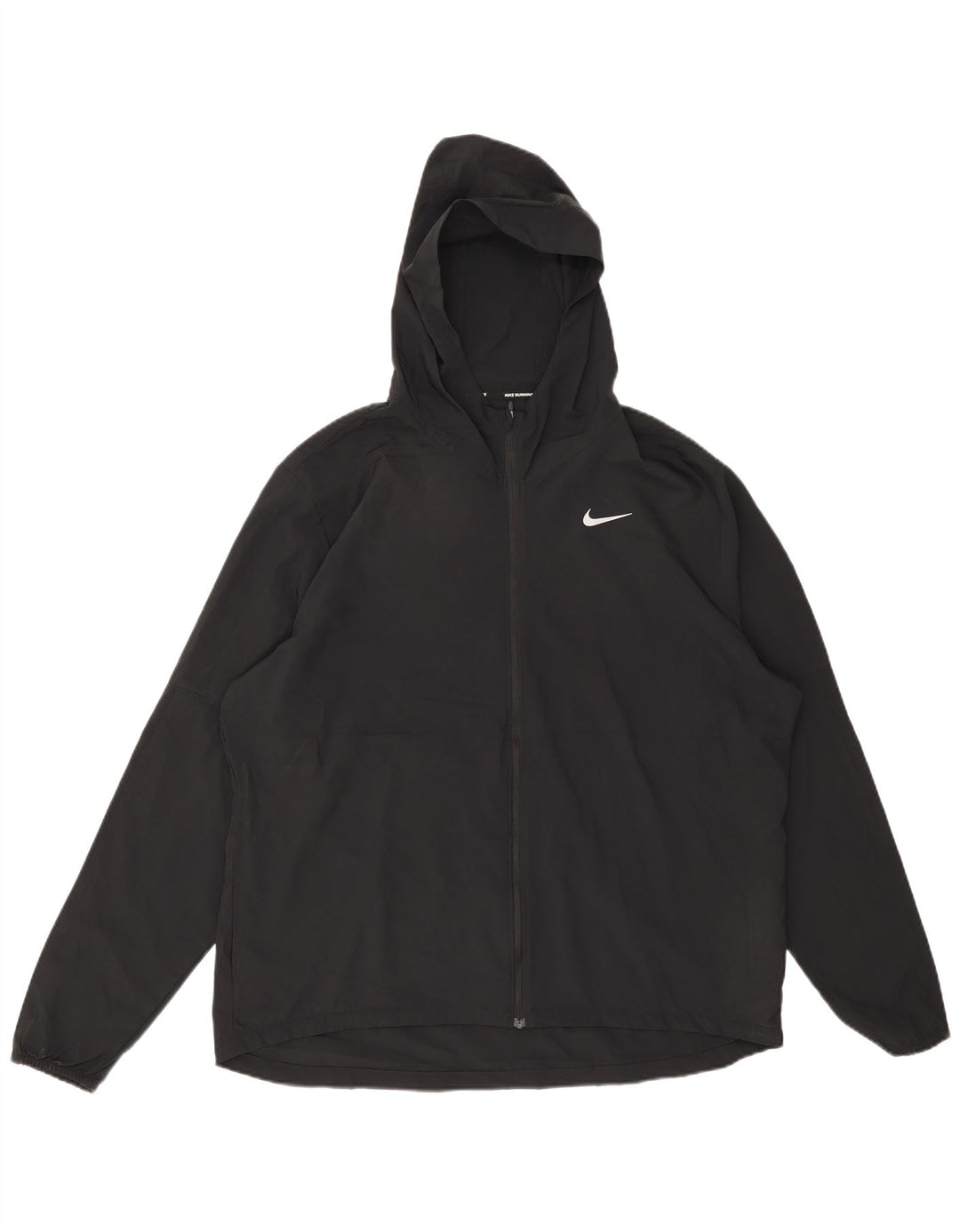 Nike Regnjakke med hætte til mænd UK 42 XL sort polyester