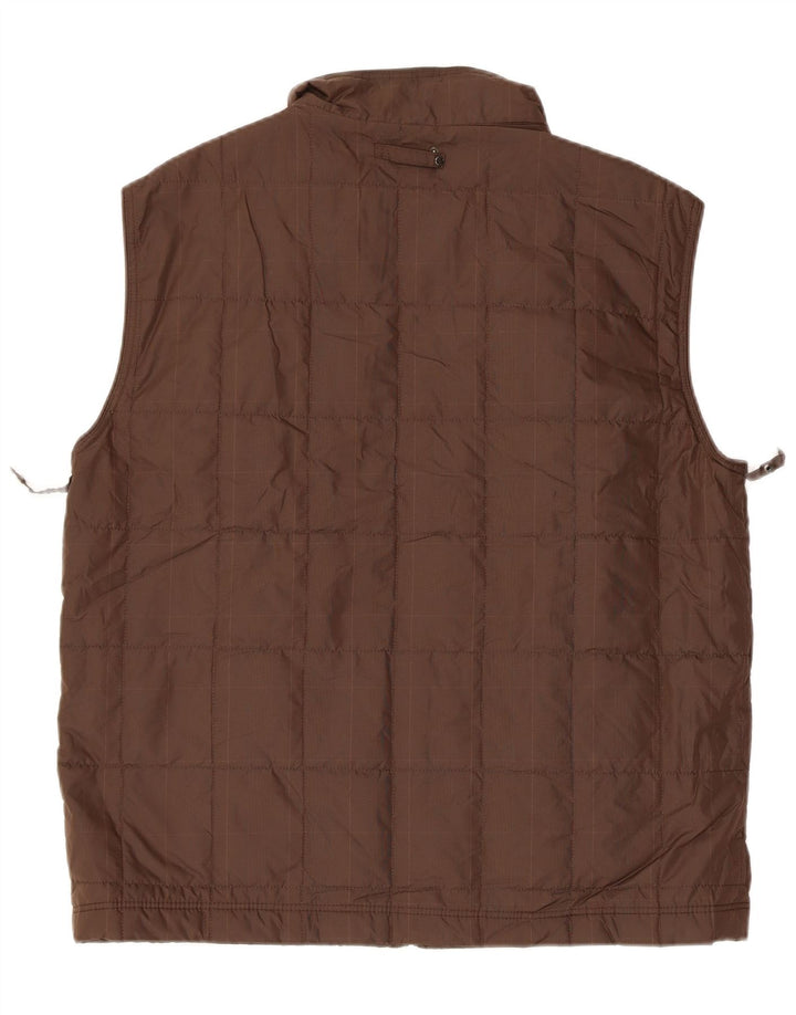 MASSIMO DUTTI Herre Polstret Gilet UK 40 Large Brown