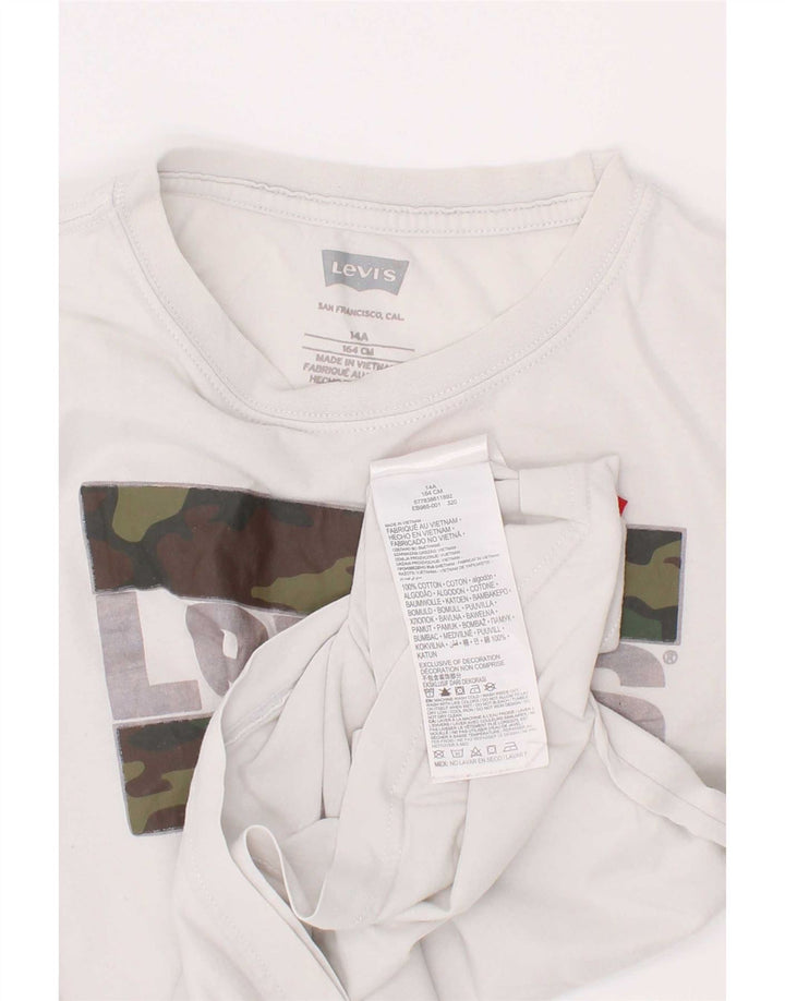 Levi's Boys Grafisk T-Shirt Top 13-14 År Hvid Bomuld