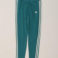 ADIDAS Womens Leggings UK 12/14 Medium  Green Cotton