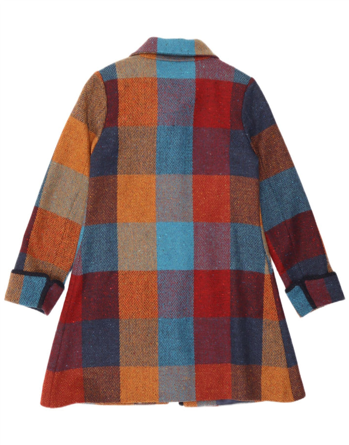 Avoca oversize overfrakke til kvinder UK 1 2XS Flerfarvet ternet uld