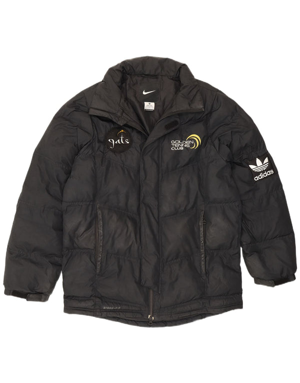 Nike Herre grafisk polstret jakke UK 38 Medium Sort Polyester