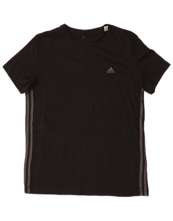ADIDAS Herre T-Shirt Top Lille Sort Bomuld