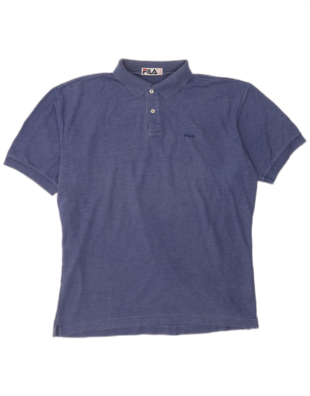 Fila Herre Polo Shirt IT 52 Stor Blå Bomuld