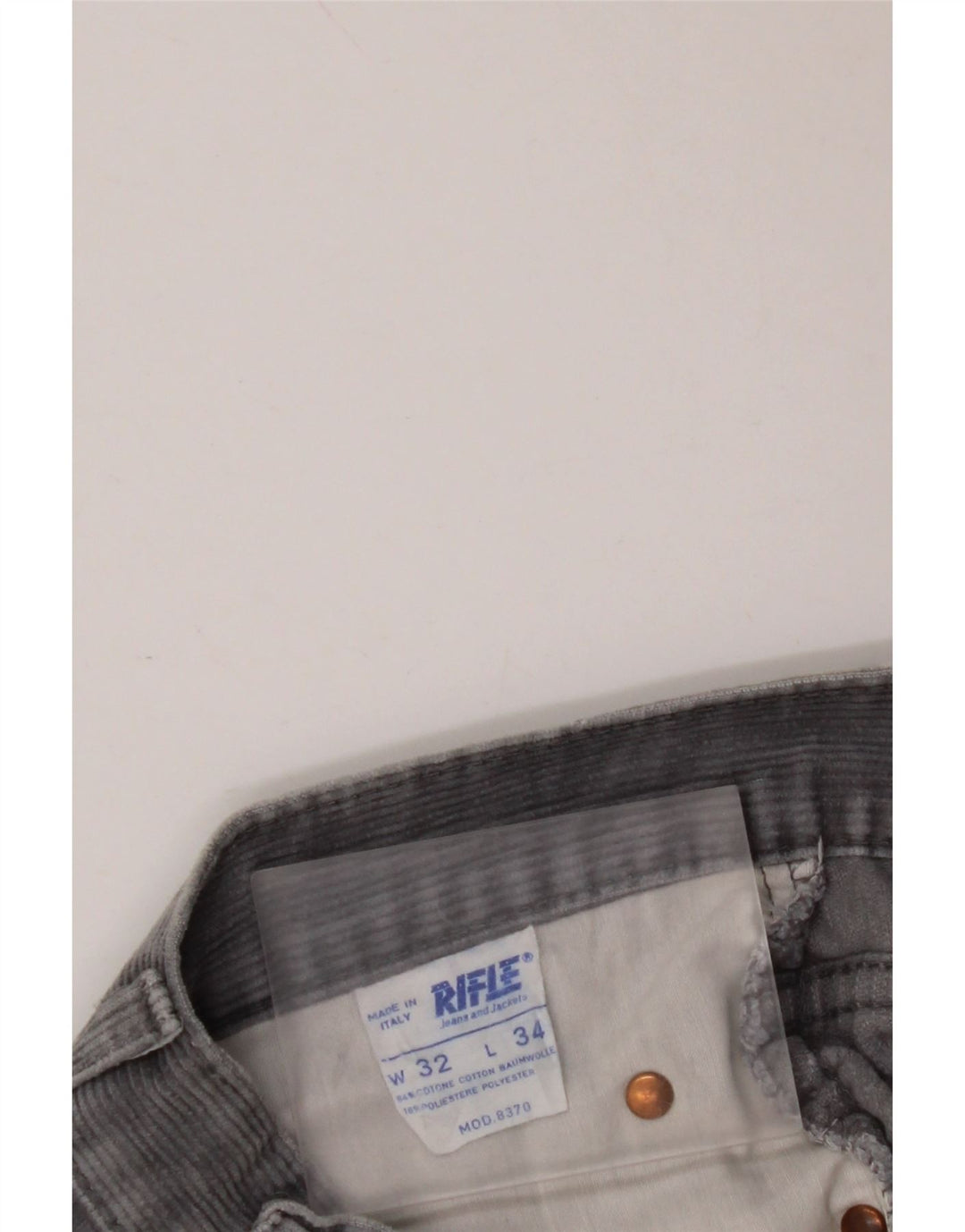 RIFLE Lige fløjlsbukser til mænd W28 L28 Blå bomuld