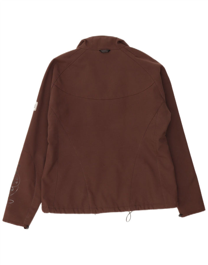 Jack Wolfskin Dame Liner Windbreaker Jacket UK 16 Large Brown Polyester