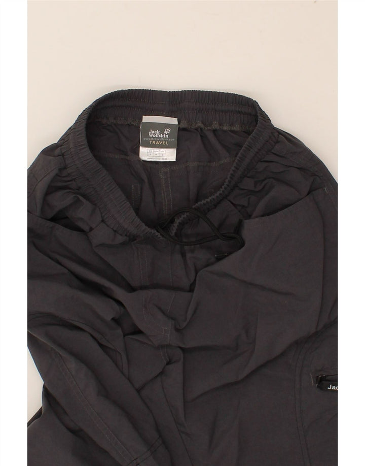 JACK WOLFSKIN Womens Capri Tracksuit Trousers UK 8 Small Grey Colourblock Vintage Jack Wolfskin and Second-Hand Jack Wolfskin from Messina Hembry 