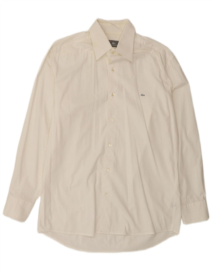Lacoste Herreskjorte str. 41 Large Off White Bomuld