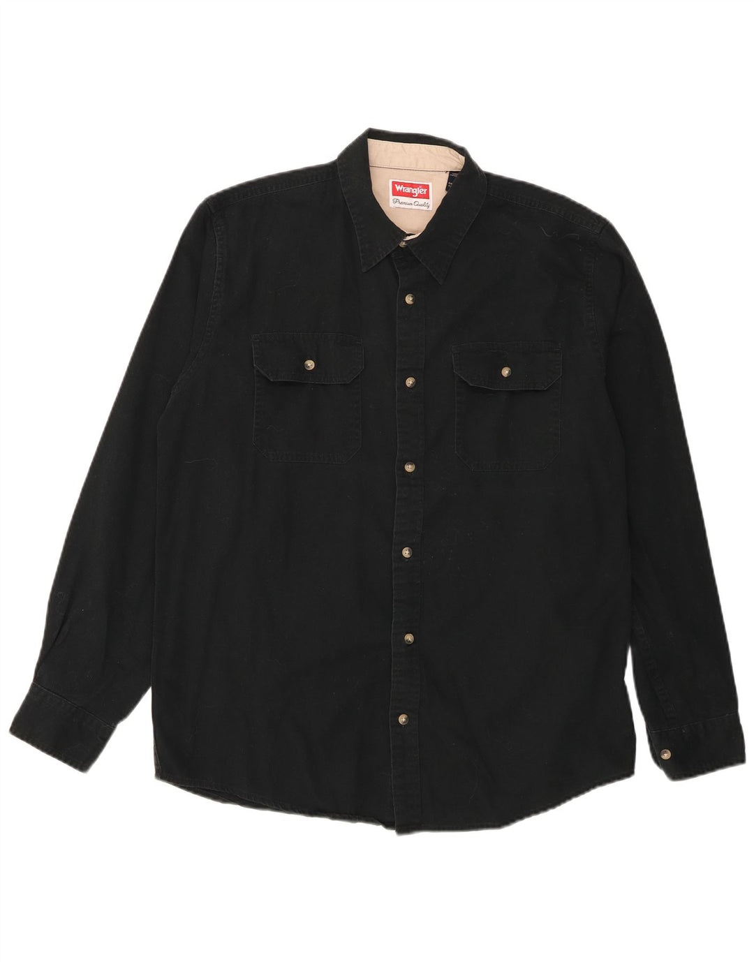 Wrangler Herreskjorte Medium Sort Bomuld