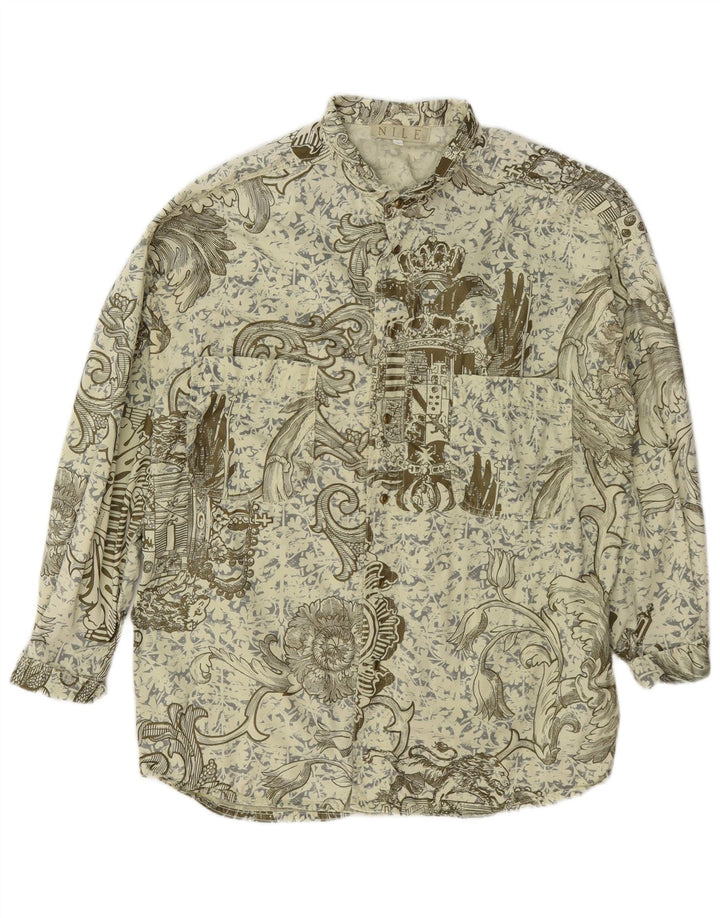 Vintage herreskjorte stor grøn Paisley bomuld