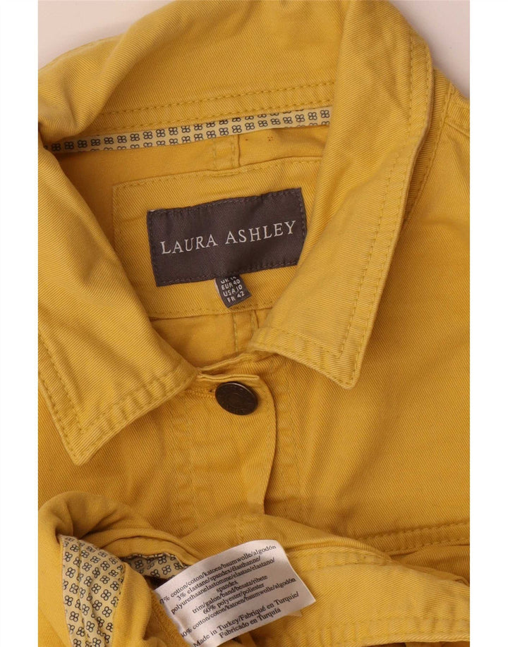 Laura Ashley Womens Crop Oversized denimjakke UK 14 Stor gul bomuld